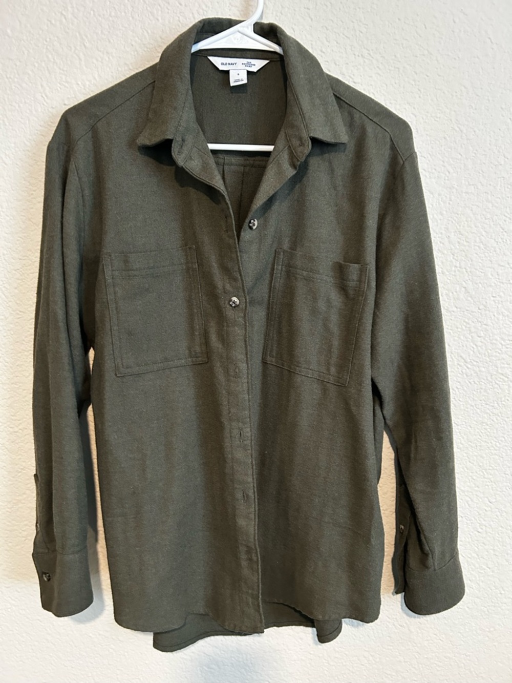 Old Navy Olive Green Flannel Shirt